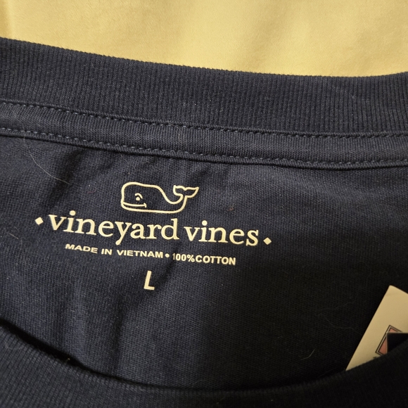 NWT Vineyard Vines SS Lacrosse Wind Up Pocket T-Shirt Blue Blazer Size L - Picture 3 of 5